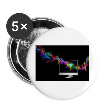 computer - Buttons groß 56 mm (5er Pack) - Weiß - Vorne