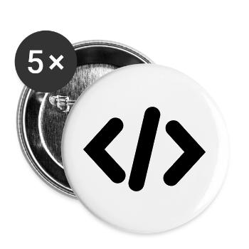 Code du programmeur - Lot de 5 grands badges (56 mm) - blanc - Devant