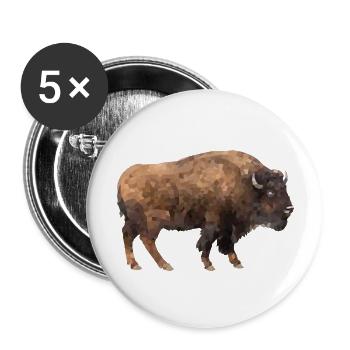 Bison - Buttons groß 56 mm (5er Pack) - Weiß - Vorne
