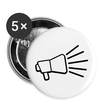 Icon Megaphone Loud Speech - Buttons large 2.2''/56 mm (5-pack) - white - Front