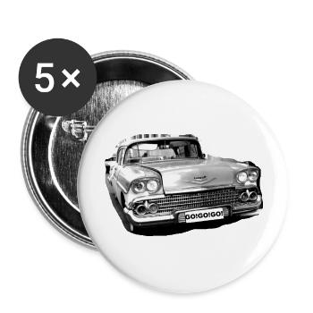 TOMZOFF GO! Oldie GO! - Buttons groß 56 mm (5er Pack) - Weiß - Vorne