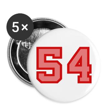 Cool Retro Retrostyle Numéro de maillot numéro de dos - Lot de 5 grands badges (56 mm) - blanc - Devant