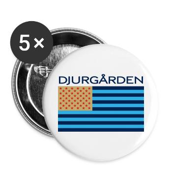 Djurgården — Wikipédia - Lot de 5 grands badges (56 mm) - blanc - Devant