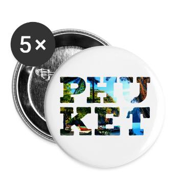 Phuket - Buttons groß 56 mm (5er Pack) - Weiß - Vorne
