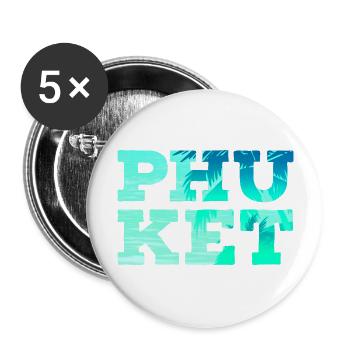 Phuket - Buttons groß 56 mm (5er Pack) - Weiß - Vorne