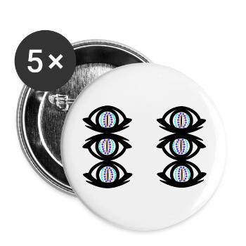 Eye Eyes Fantasy Spiritual Shaman Occult - Buttons large 2.2''/56 mm (5-pack) - white - Front