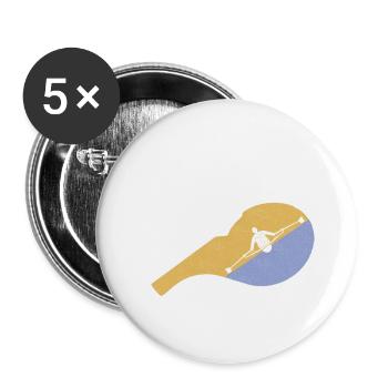Row - Buttons large 2.2''/56 mm (5-pack) - white - Front