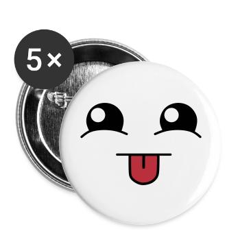 Cute face - Buttons groß 56 mm (5er Pack) - Weiß - Vorne