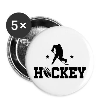 Hockey - Buttons large 2.2''/56 mm (5-pack) - white - Front