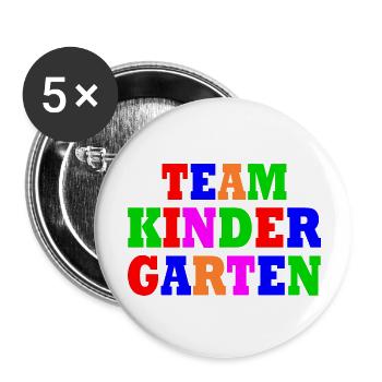Team kindergarten - Buttons groß 56 mm (5er Pack) - Weiß - Vorne