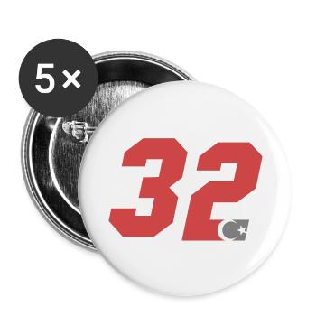 Isparta - Buttons groß 56 mm (5er Pack) - Weiß - Vorne