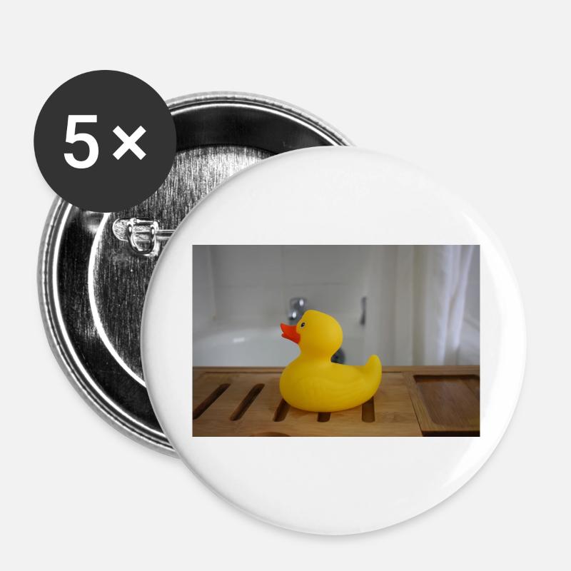 Rubber ducky - Buttons large 2.2''/56 mm (5-pack) - white