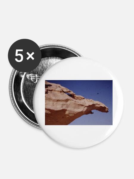 Desert - Buttons groß 56 mm (5er Pack) - Weiß