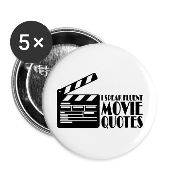 I speak fluent movie - Buttons large 2.2''/56 mm (5-pack) - white - Front