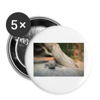 Der Skink - Buttons groß 56 mm (5er Pack) - Weiß - Vorne