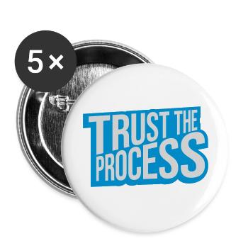 trust the process Quote - Buttons large 2.2''/56 mm (5-pack) - white - Front