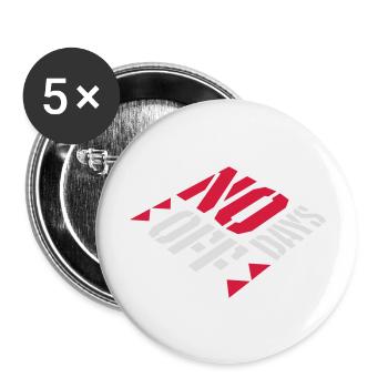 pas de jours de congé devis - Lot de 5 grands badges (56 mm) - blanc - Devant