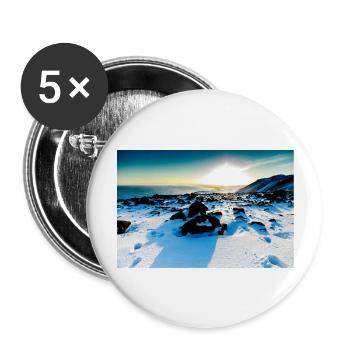 sunset - Lot de 5 grands badges (56 mm) - blanc - Devant