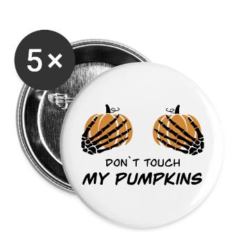 Pumpkins - Buttons groß 56 mm (5er Pack) - Weiß - Vorne
