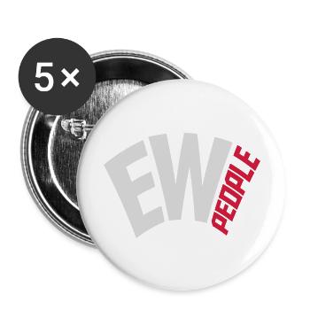 ew people lustiges Zitat - Buttons groß 56 mm (5er Pack) - Weiß - Vorne