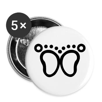 Foot - Buttons large 2.2''/56 mm (5-pack) - white - Front
