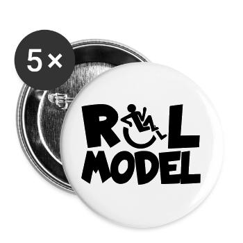 Every wheelchair user is a role model * - Buttons large 2.2''/56 mm (5-pack) - white - Front