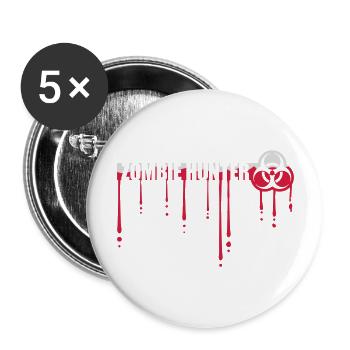 zombie hunter Halloween quote - Buttons large 2.2''/56 mm (5-pack) - white - Front