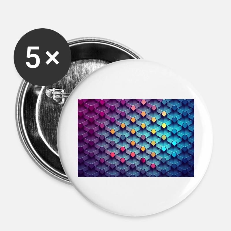 Abstract pattern - Buttons large 2.2''/56 mm (5-pack) - white