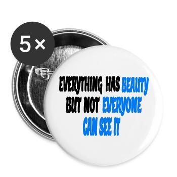 everything has beauty - Buttons large 2.2''/56 mm (5-pack) - white - Front