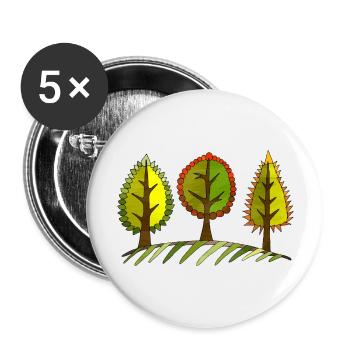 Tree - Buttons large 2.2''/56 mm (5-pack) - white - Front
