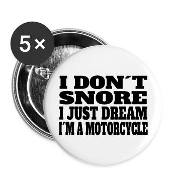 Motorrad Mofa Motorcross Geschenk Motorradfahrer - Buttons groß 56 mm (5er Pack) - Weiß - Vorne