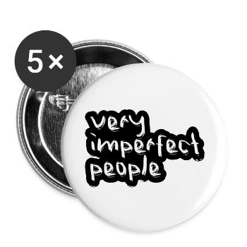 Sehr unvollkommene Menschen - Buttons groß 56 mm (5er Pack) - Weiß - Vorne