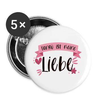 Tango Tänzerin Tanzen Tanzschule Geschenk - Buttons groß 56 mm (5er Pack) - Weiß - Vorne