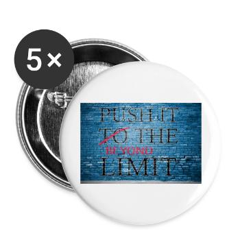 Push It Beyond the Limit Graffiti - Buttons large 2.2''/56 mm (5-pack) - white - Front