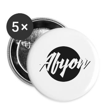 Afyon - Buttons large 2.2''/56 mm (5-pack) - white - Front