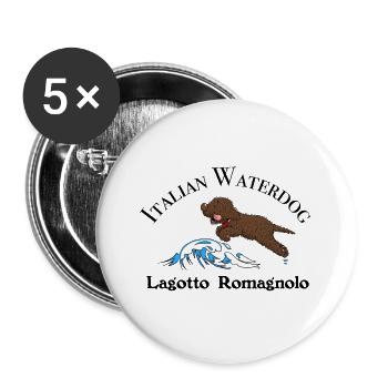 Waterdog1 2 - Buttons large 2.2''/56 mm (5-pack) - white - Front