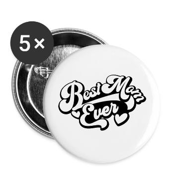Best mom 22 - Buttons groß 56 mm (5er Pack) - Weiß - Vorne