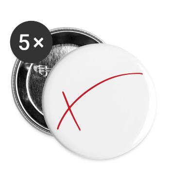 Minimalist Xmas Christmas Design by vauART - Buttons large 2.2''/56 mm (5-pack) - white - Front