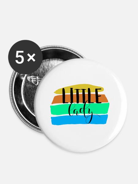 Little Lady - Buttons groß 56 mm (5er Pack) - Weiß