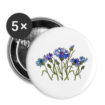 Flowers - Buttons large 2.2''/56 mm (5-pack) - white - Front