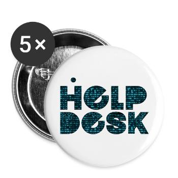 Helpdesk IT-Support-Geek Computer-Computer-Geek - Buttons groß 56 mm (5er Pack) - Weiß - Vorne