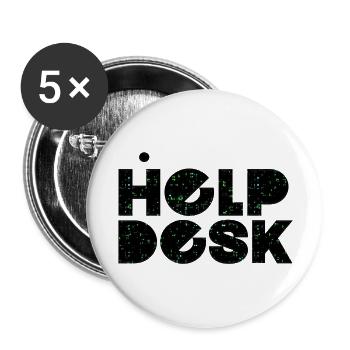 Helpdesk IT-Support-Geek Computer-Computer-Geek - Buttons groß 56 mm (5er Pack) - Weiß - Vorne