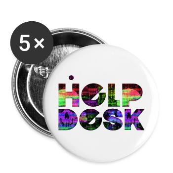 Helpdesk IT-Support-Geek Computer-Computer-Geek - Buttons groß 56 mm (5er Pack) - Weiß - Vorne