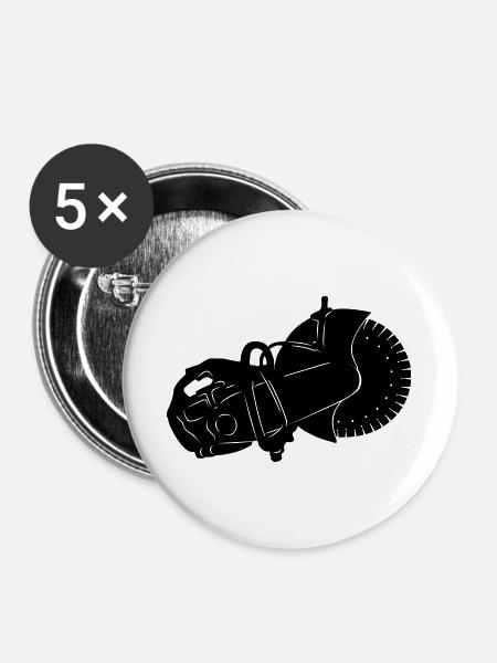 Steinsäge Steinsägemaschine - Buttons groß 56 mm (5er Pack) - Weiß