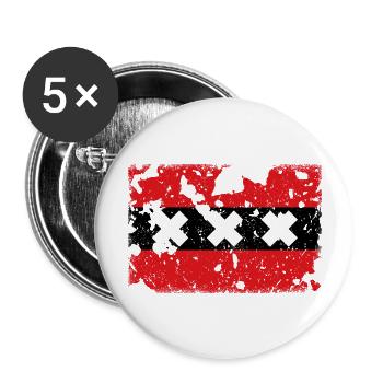 Amsterdam Vintage - Buttons large 2.2''/56 mm (5-pack) - white - Front