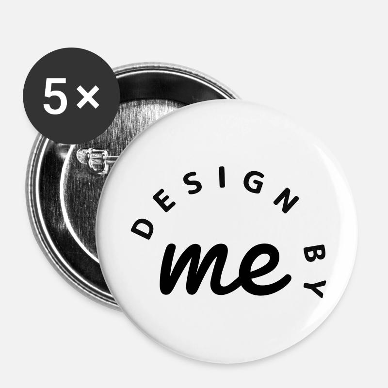 Design by me - Buttons large 2.2''/56 mm (5-pack) - white