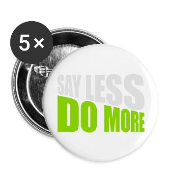 say less do more - Buttons groß 56 mm (5er Pack) - Weiß - Vorne