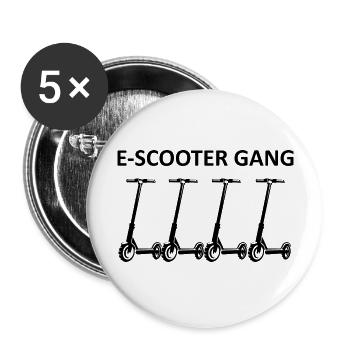 E-Scooter E-Roller Scooter - Buttons groß 56 mm (5er Pack) - Weiß - Vorne