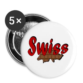 Swiss Chocolate - Buttons large 2.2''/56 mm (5-pack) - white - Front