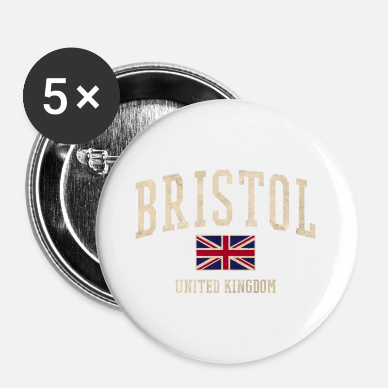 Bristol Uk - Buttons large 2.2''/56 mm (5-pack) - white